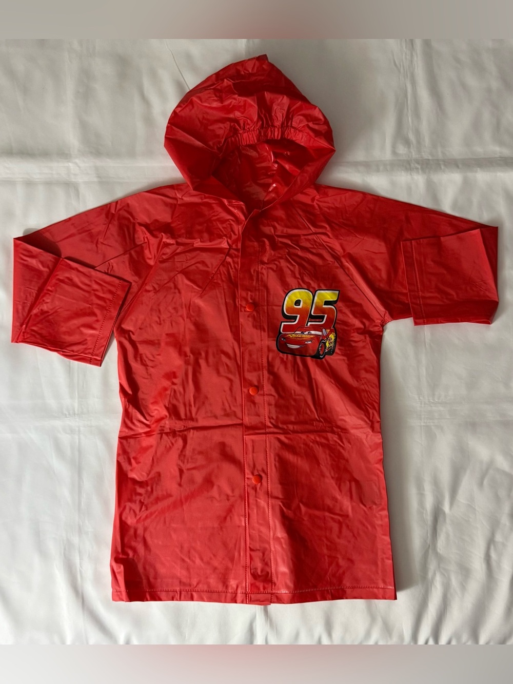 Disney Pixar Cars Lightning McQueen Kids Vinyl Rain Jacket